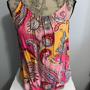 Old Navy Paisley Camisole - Pink and Yellow